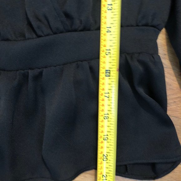 Express Black Tie Back Blouse - Picture 4 of 4